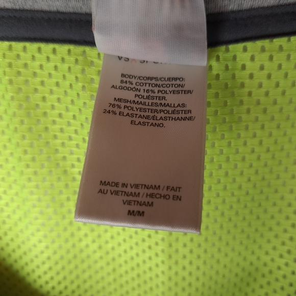 VSX SPORT Women's Grey/Green Mesh Back Short Sleeve Top MEDIUM - Picture 8 of 9